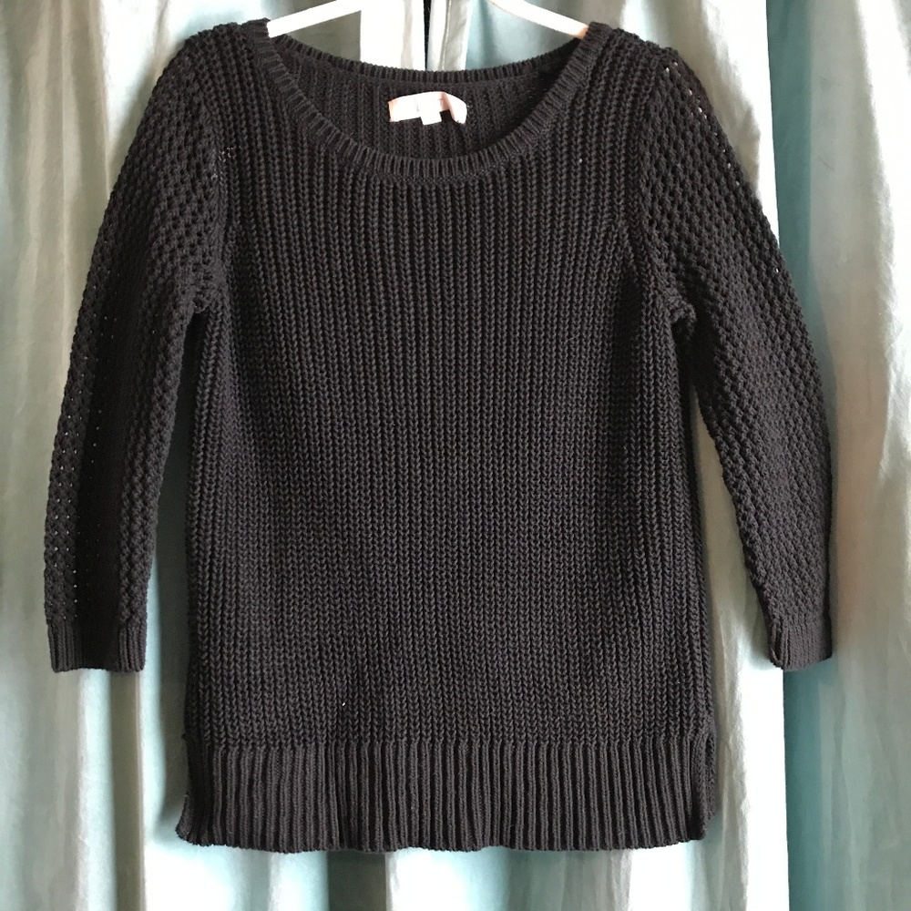 Ann Taylor LOFT Black knit sweater - Size Med